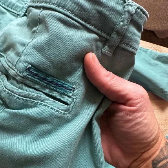 Anthropologie Relaxed chino blue green OOS online size 27 - Picture 6 of 12